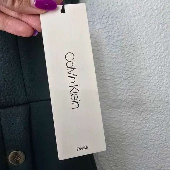 Calvin Klein Green Sleeveless Sheath Dress - Size 6 - NWT - Picture 5 of 13